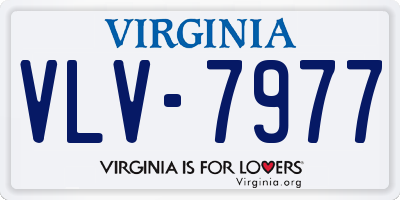 VA license plate VLV7977