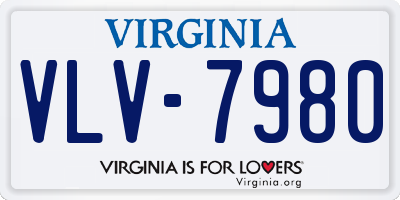 VA license plate VLV7980