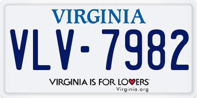 VA license plate VLV7982