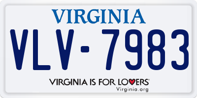 VA license plate VLV7983