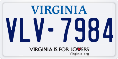 VA license plate VLV7984