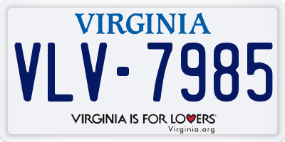 VA license plate VLV7985