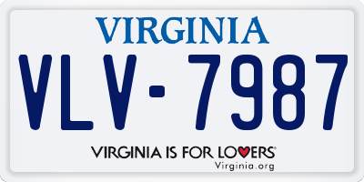 VA license plate VLV7987