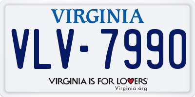 VA license plate VLV7990