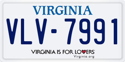 VA license plate VLV7991