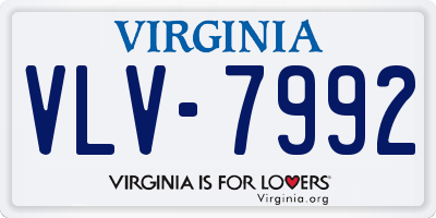 VA license plate VLV7992