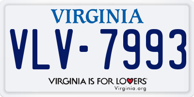 VA license plate VLV7993