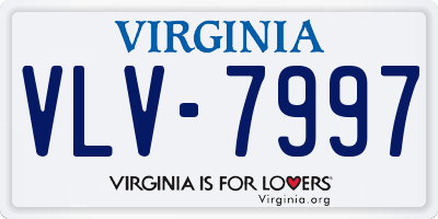 VA license plate VLV7997