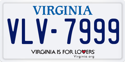 VA license plate VLV7999