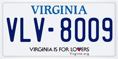 VA license plate VLV8009