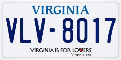 VA license plate VLV8017