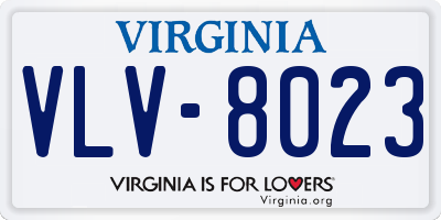 VA license plate VLV8023