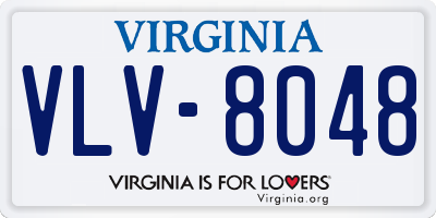 VA license plate VLV8048