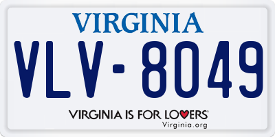 VA license plate VLV8049