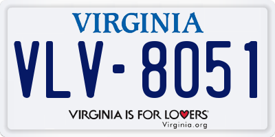 VA license plate VLV8051