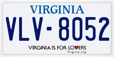 VA license plate VLV8052