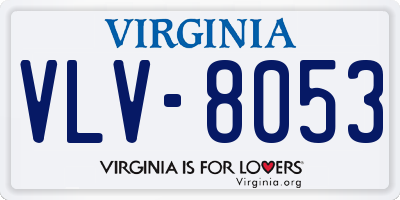 VA license plate VLV8053