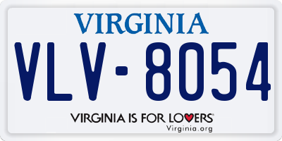 VA license plate VLV8054