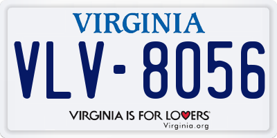 VA license plate VLV8056