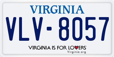 VA license plate VLV8057