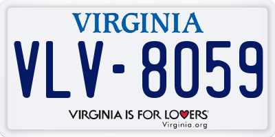 VA license plate VLV8059