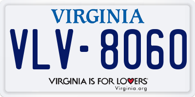 VA license plate VLV8060