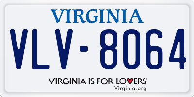 VA license plate VLV8064