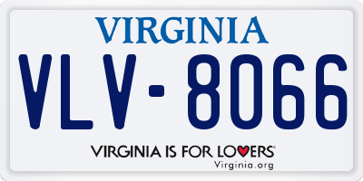 VA license plate VLV8066