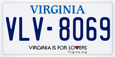 VA license plate VLV8069