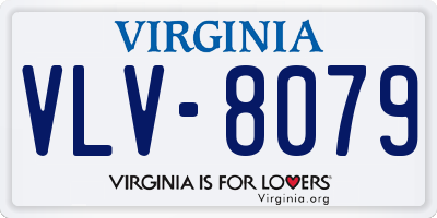 VA license plate VLV8079