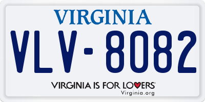 VA license plate VLV8082