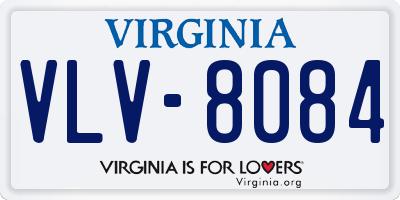 VA license plate VLV8084