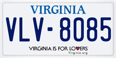 VA license plate VLV8085