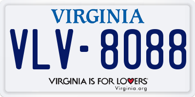 VA license plate VLV8088