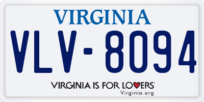 VA license plate VLV8094