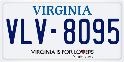 VA license plate VLV8095