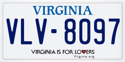 VA license plate VLV8097