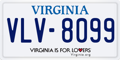 VA license plate VLV8099