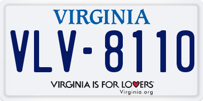 VA license plate VLV8110