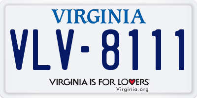 VA license plate VLV8111