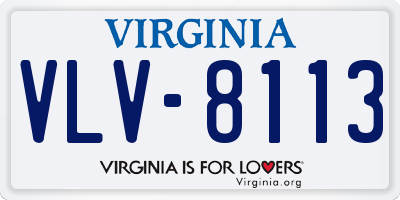 VA license plate VLV8113