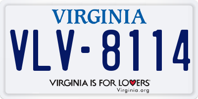 VA license plate VLV8114