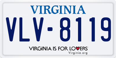 VA license plate VLV8119