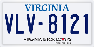 VA license plate VLV8121