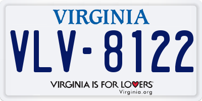 VA license plate VLV8122