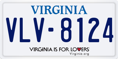 VA license plate VLV8124