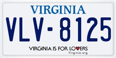 VA license plate VLV8125