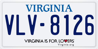 VA license plate VLV8126