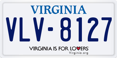 VA license plate VLV8127