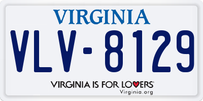 VA license plate VLV8129